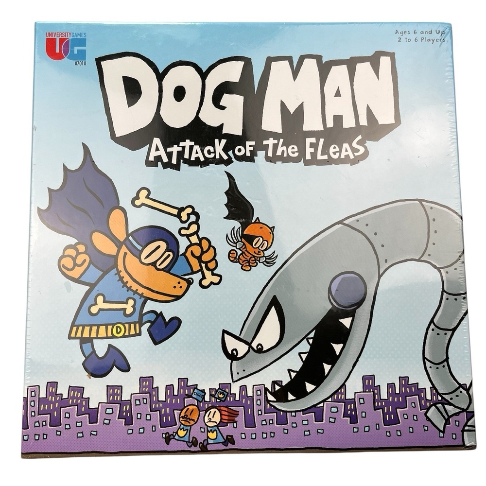 Dog Man Attack of the Fleas Board Game University Games Sealed Dav Pilkey 2022‎